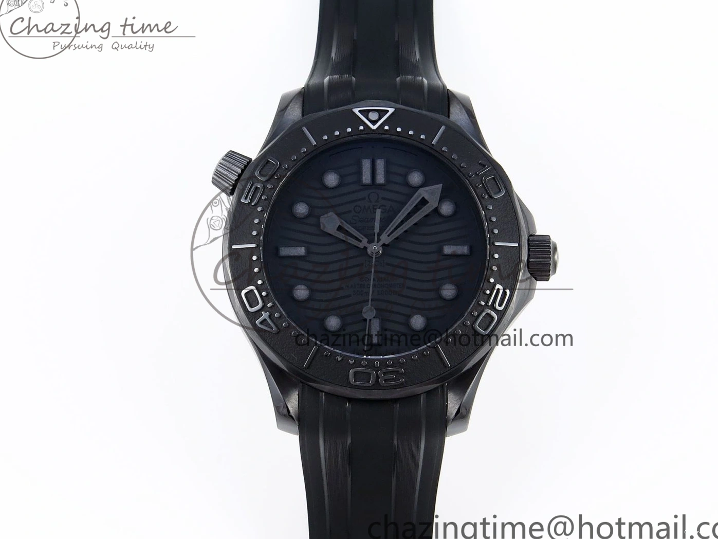 0316 SEAMASTER 300M 43.5MM BLACK CERAMIC VSF 1:1 BEST EDITION BLACK DIAL ON BLACK RUBBER STRAP A FashionForward 7766